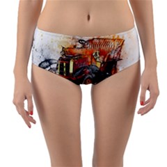 Car Old Car Art Abstract Reversible Mid-waist Bikini Bottoms by Celenk