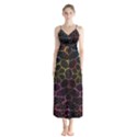 Background Grid Art Abstract Button Up Chiffon Maxi Dress View1