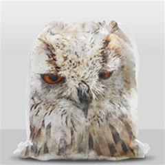 Bird Owl Animal Art Abstract Drawstring Bag (small) by Celenk