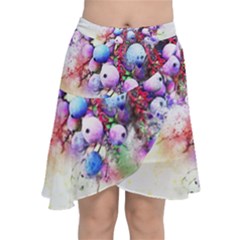 Berries Pink Blue Art Abstract Chiffon Wrap by Celenk