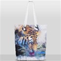 Tiger Drink Animal Art Abstract Full Print Rope Handle Tote (Small) View2