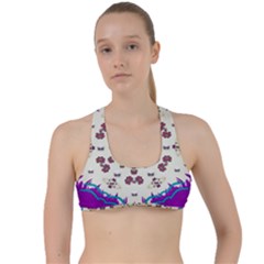 Eyes Looking For The Finest In Life As Calm Love Criss Cross Racerback Sports Bra by pepitasart