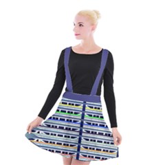 Monorail  Suspender Skater Skirt by KimchiTraveler