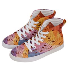 Music Notes Men s Hi-top Skate Sneakers by linceazul