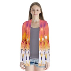 Paint Splash Paint Splatter Design Drape Collar Cardigan by Celenk