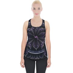 Fractal Abstract Purple Majesty Piece Up Tank Top by Celenk