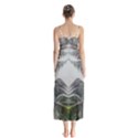 Fractal White Design Pattern Button Up Chiffon Maxi Dress View2