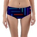 Lines Line Background Abstract Reversible Mid-Waist Bikini Bottoms View3