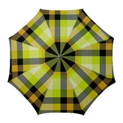 Tartan Abstract Background Pattern Textile 5 Golf Umbrellas by Celenk