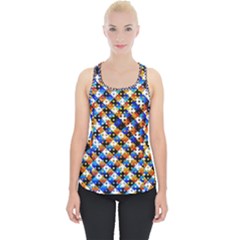 Kaleidoscope Pattern Ornament Piece Up Tank Top by Celenk