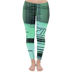 Futuristic Urban Architecture Classic Winter Leggings by Celenk
