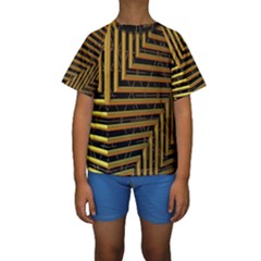 Modern Art Sculpture Architecture Kids  Short Sleeve Swimwear by Celenk