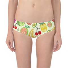 Cute Fruits Pattern Classic Bikini Bottoms by paulaoliveiradesign