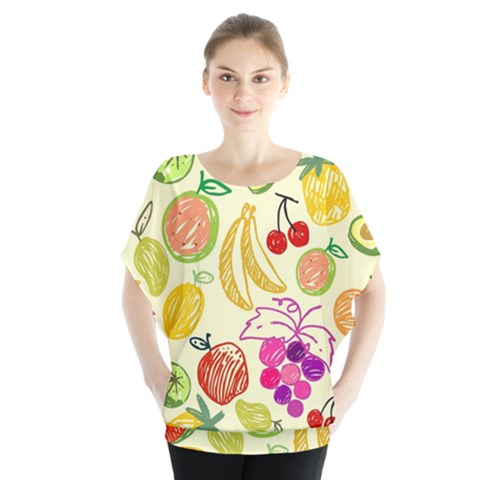 Cute Fruits Pattern Blouse by paulaoliveiradesign