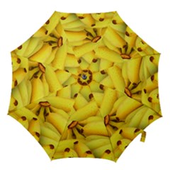 Yellow Banana Fruit Vegetarian Natural Hook Handle Umbrellas (medium) by Celenk