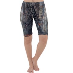 Destruction War Conflict Death Cropped Leggings  by Celenk