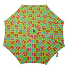 Colorful Robots Hook Handle Umbrellas (small) by snowwhitegirl