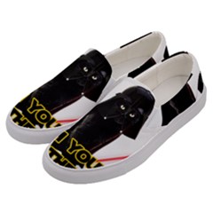 Darth Vader Cat Men s Canvas Slip Ons by Valentinaart