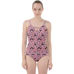 Music Stars Peach Cut Out Top Tankini Set by snowwhitegirl
