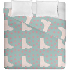 Deer Boots Blue White Duvet Cover Double Side (king Size) by snowwhitegirl