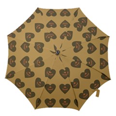 Cupcake Pumpkin Orange Grey Hook Handle Umbrellas (medium) by snowwhitegirl