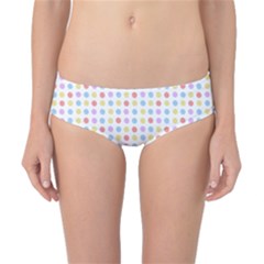 Blue Pink Yellow Eggs On White Classic Bikini Bottoms by snowwhitegirl