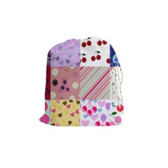 Quilt Of My Patterns Drawstring Pouches (medium)  by snowwhitegirl