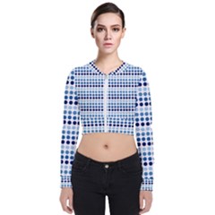 Blue Dots Bomber Jacket by snowwhitegirl