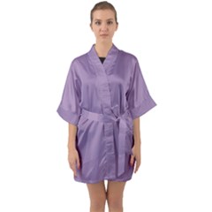 Grape Light Quarter Sleeve Kimono Robe by snowwhitegirl
