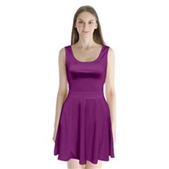 Magenta Ish Purple Split Back Mini Dress  by snowwhitegirl
