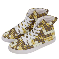 Autumn Leaves Pattern Men s Hi-top Skate Sneakers by linceazul