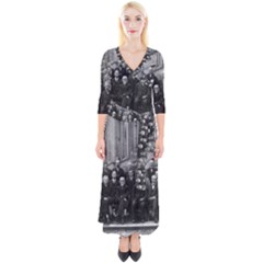 1927 Solvay Conference On Quantum Mechanics Quarter Sleeve Wrap Maxi Dress by thearts