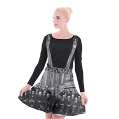 1927 Solvay Conference On Quantum Mechanics Suspender Skater Skirt by thearts