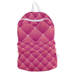 Pink Background Geometric Design Foldable Lightweight Backpack by Nexatart