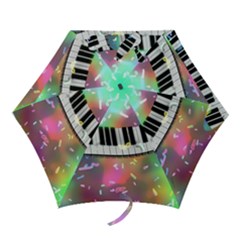 Piano Keys Music Colorful 3d Mini Folding Umbrellas by Nexatart