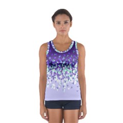 Purple Disintegrate Sport Tank Top  by jumpercat