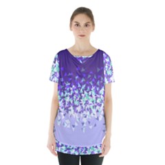Purple Disintegrate Skirt Hem Sports Top by jumpercat