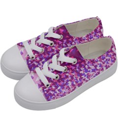 Pink Disintegrate Kids  Low Top Canvas Sneakers by jumpercat