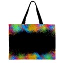 Frame Border Feathery Blurs Design Zipper Mini Tote Bag View1