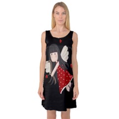 Cupid Girl Sleeveless Satin Nightdress by Valentinaart