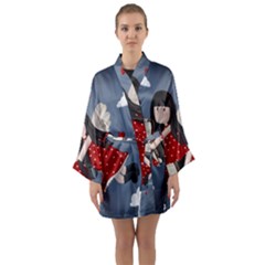 Cupid Girl Long Sleeve Kimono Robe by Valentinaart