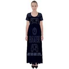 Gamer High Waist Short Sleeve Maxi Dress by Valentinaart