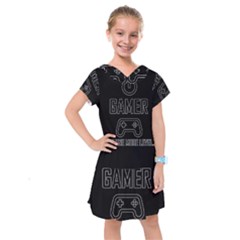 Gamer Kids  Drop Waist Dress by Valentinaart