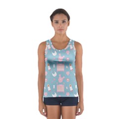 Baby Pattern Sport Tank Top  by snowwhitegirl