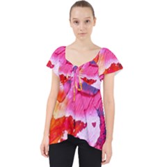 Abstract Art Background Paint Lace Front Dolly Top by Nexatart