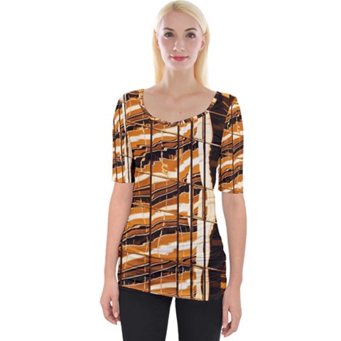 Abstract Architecture Background Wide Neckline Tee by Nexatart