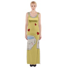 Cute Tea Maxi Thigh Split Dress by Valentinaart