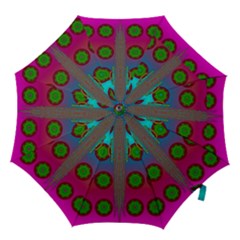 Meditative Abstract Temple Of Love And Meditation Hook Handle Umbrellas (medium) by pepitasart