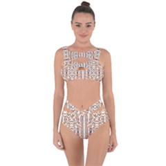 Multicolored Geometric Pattern  Bandaged Up Bikini Set  by dflcprints