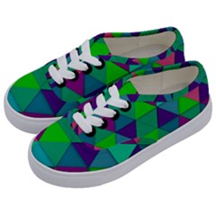 Background Geometric Triangle Kids  Classic Low Top Sneakers by Nexatart